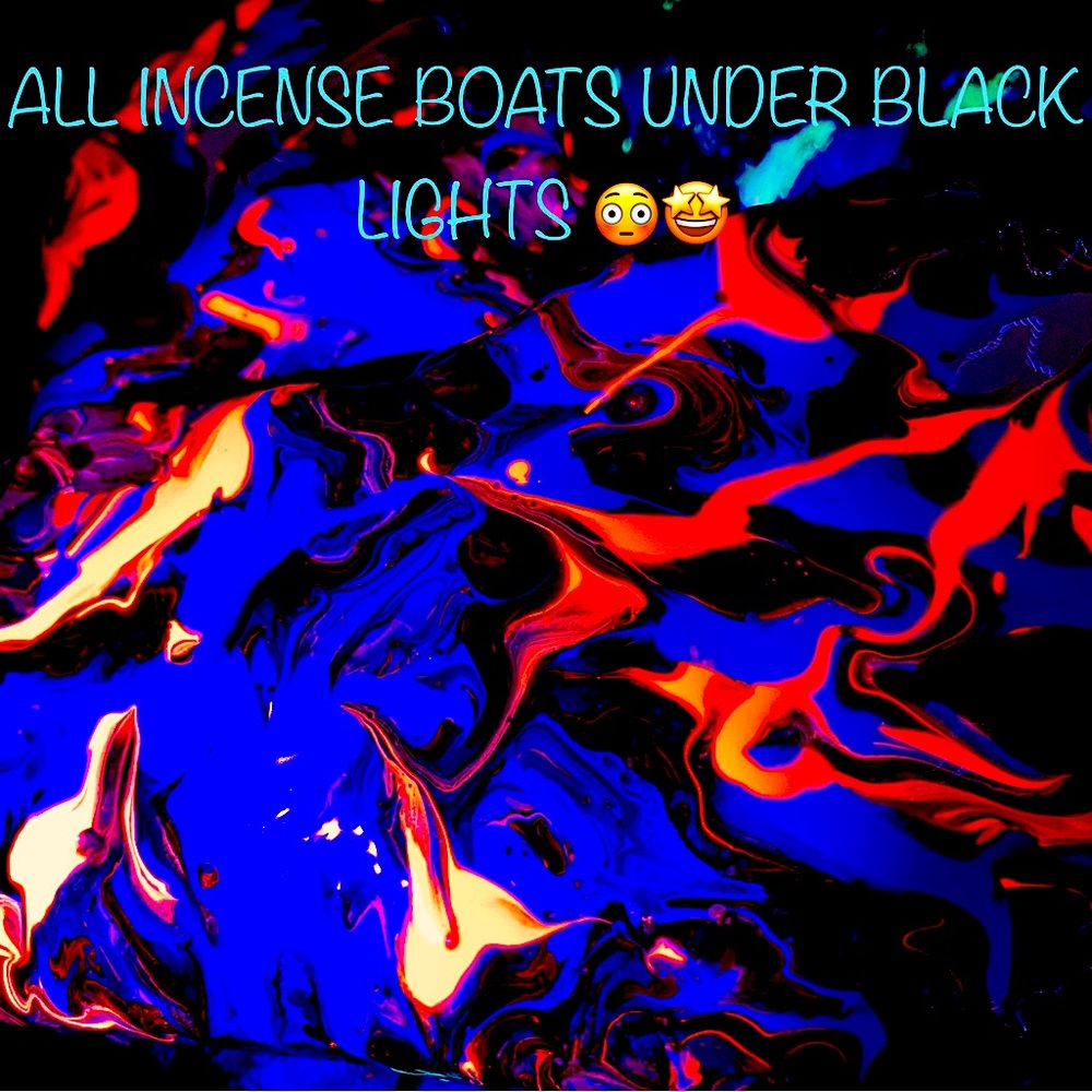 *picture of the incense boats listed. All glow under black lights!!